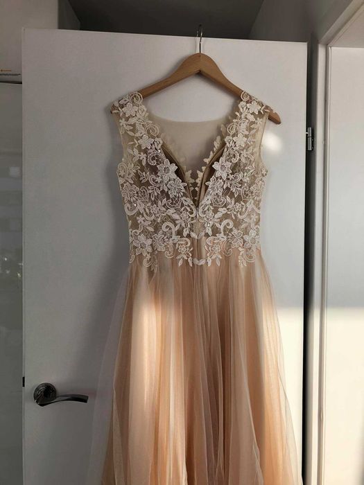 Kraków Madonna suknia ślubna S M bajkowa romantyczna boho koronka tiul