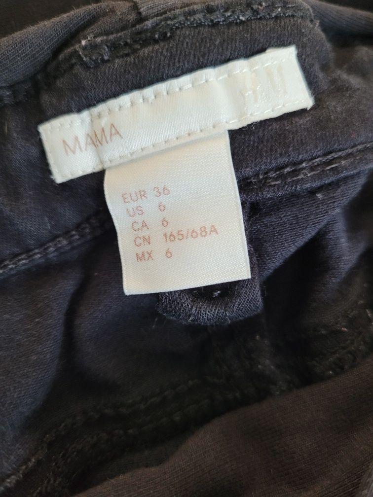 Spodnie ciążowe, H&M 36 czarne.