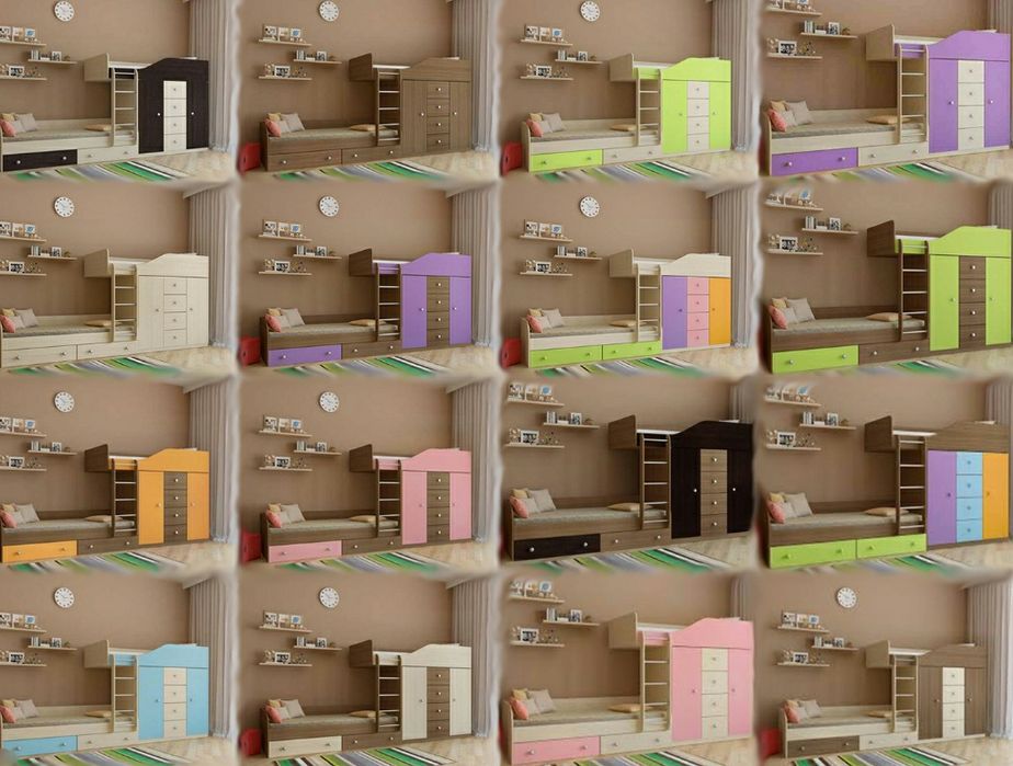 Кровать двухъярусная ліжко двоярусне