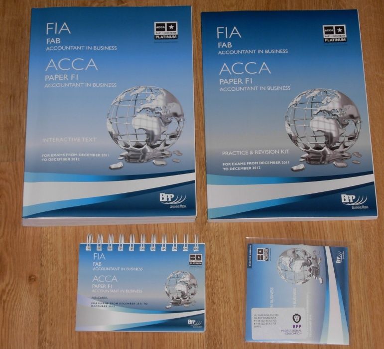 Komplet książek ACCA F1 + CD BPP
