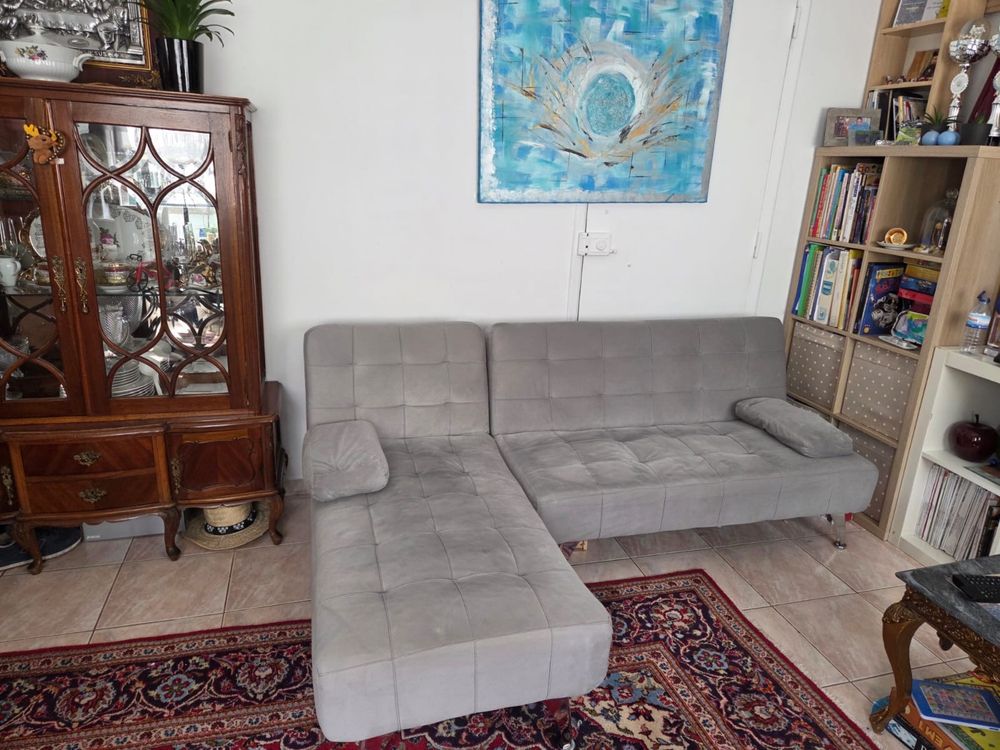 Sofa cama com chaise long
