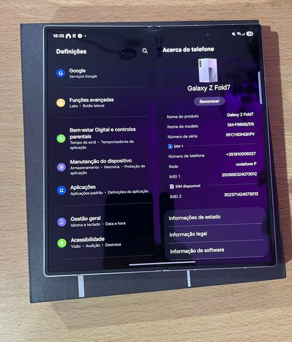 Samsung Galaxy Z Fold 7-Aceito proposta Iphone 16 Pro Max