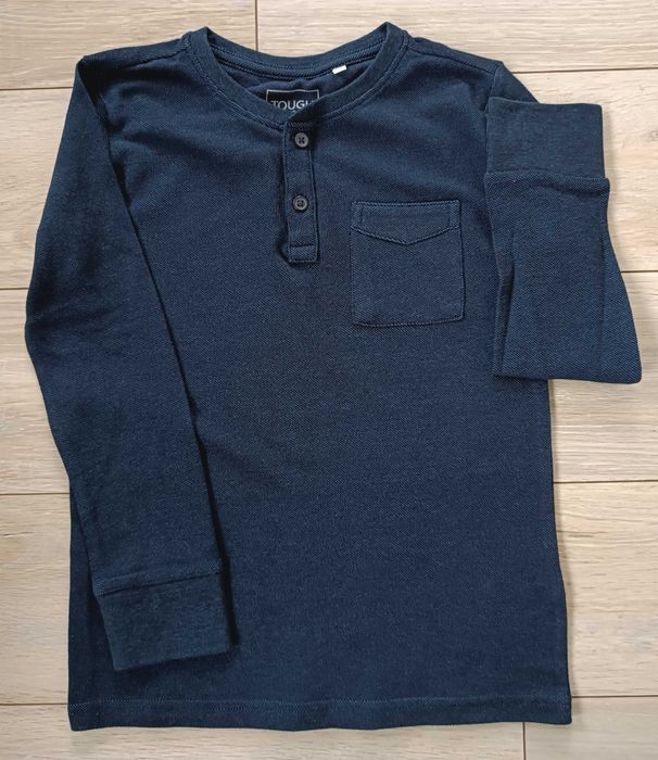 Granatowa bluzka z długim rękawem C&A 134 jak nowa