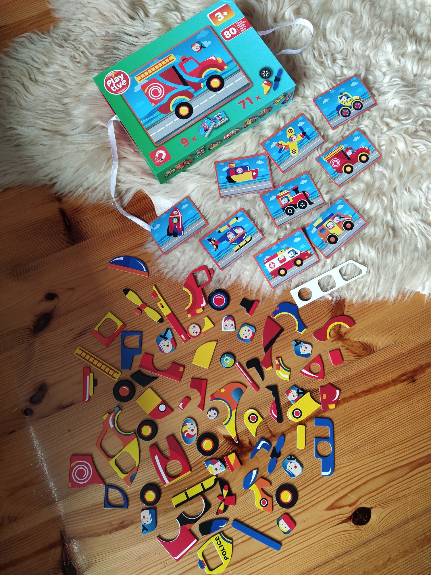 Puzzle magnetyczne Play tive pojazdy