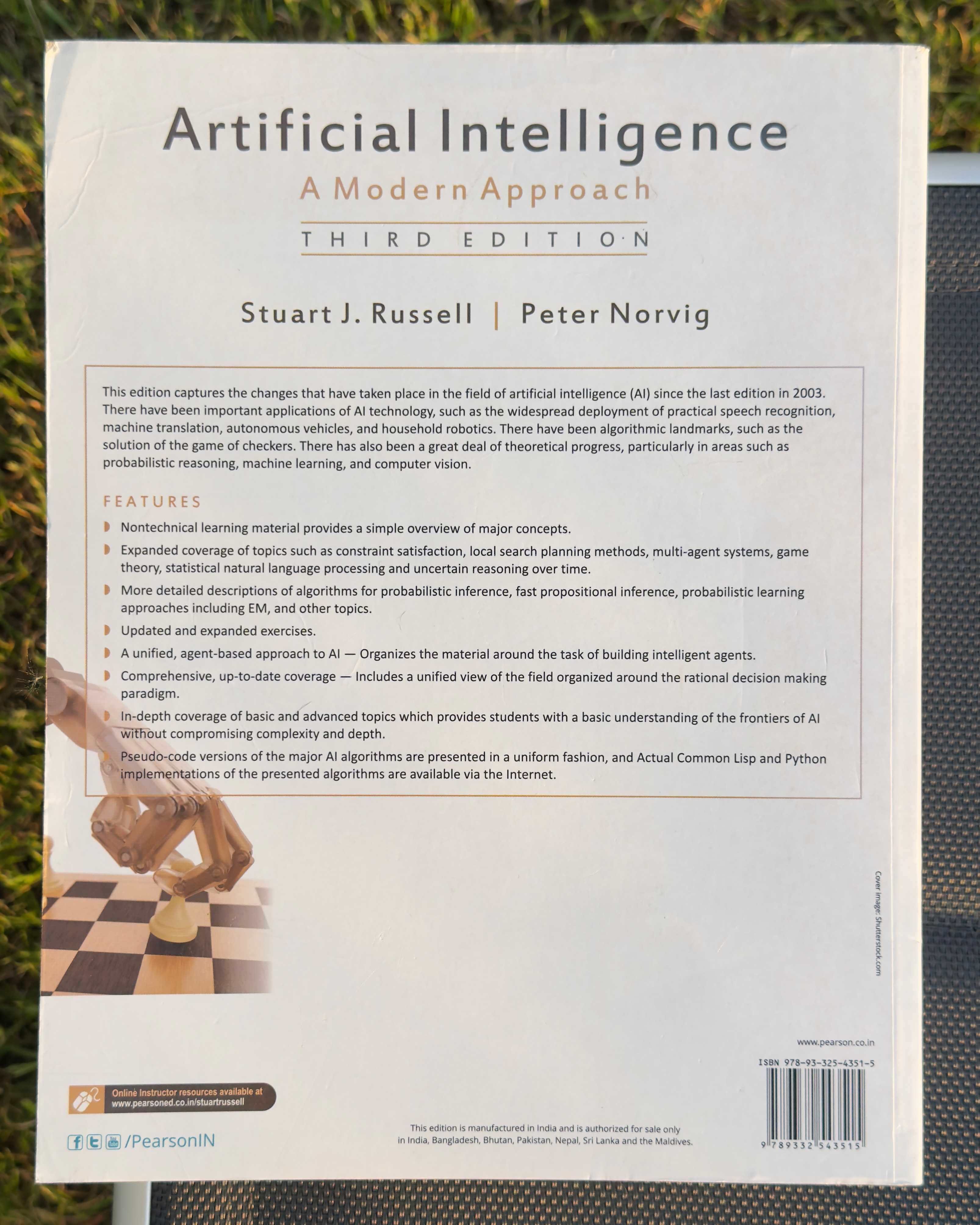 Książka Artificial Intelligence A Modern Approach Third Edition