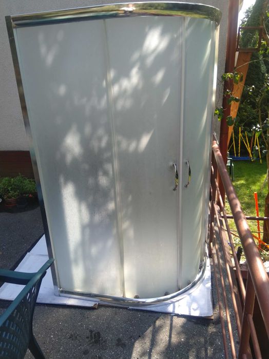 Używana kabina prysznicowa półokrągła asymetryczna 80x100