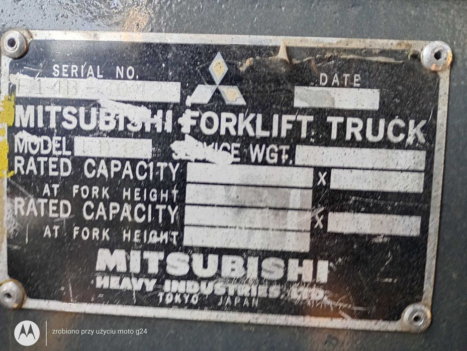 Sprzedam wózek  widłowy Mitsubishi FD 30