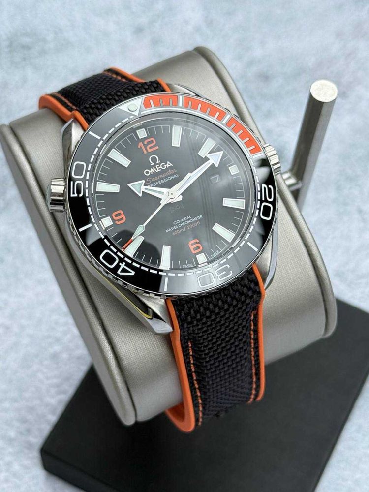 Часы Omega Planet Ocean Black Orange Bezel Watch