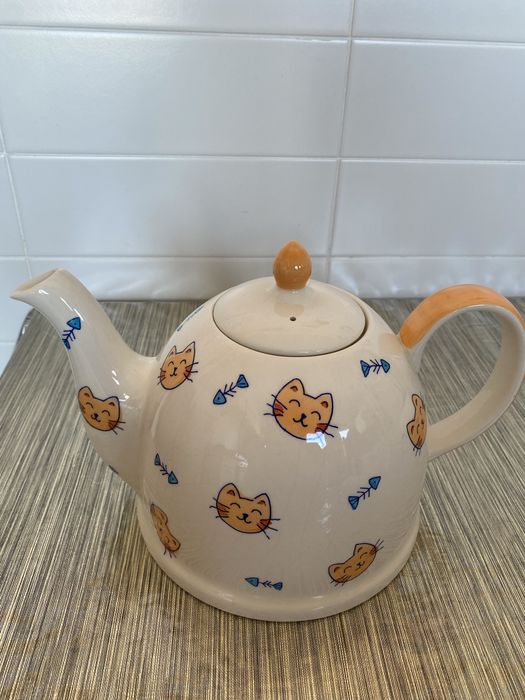 Blue de chá pintado à mâo