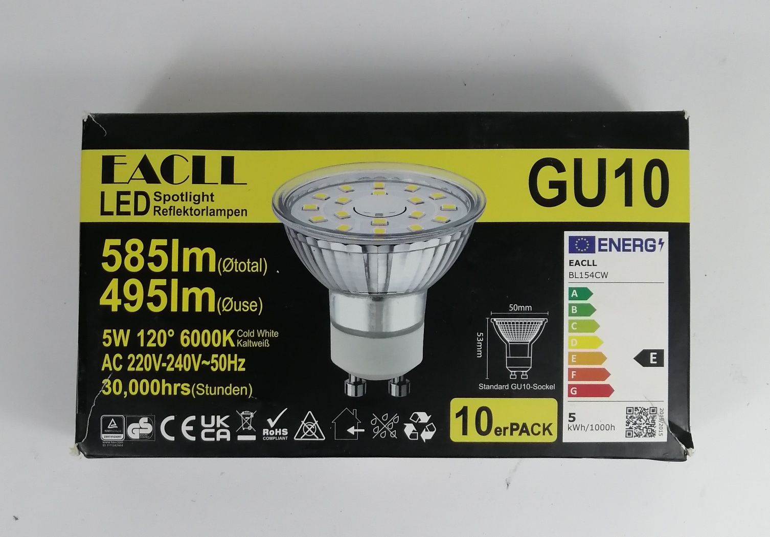 Żarówka LED EACLL GU10, 5w