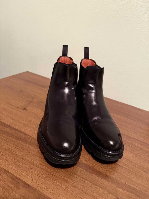 Челсі Santoni, Італія оригінал, розмір 39, колір Navy, натур. шкіра