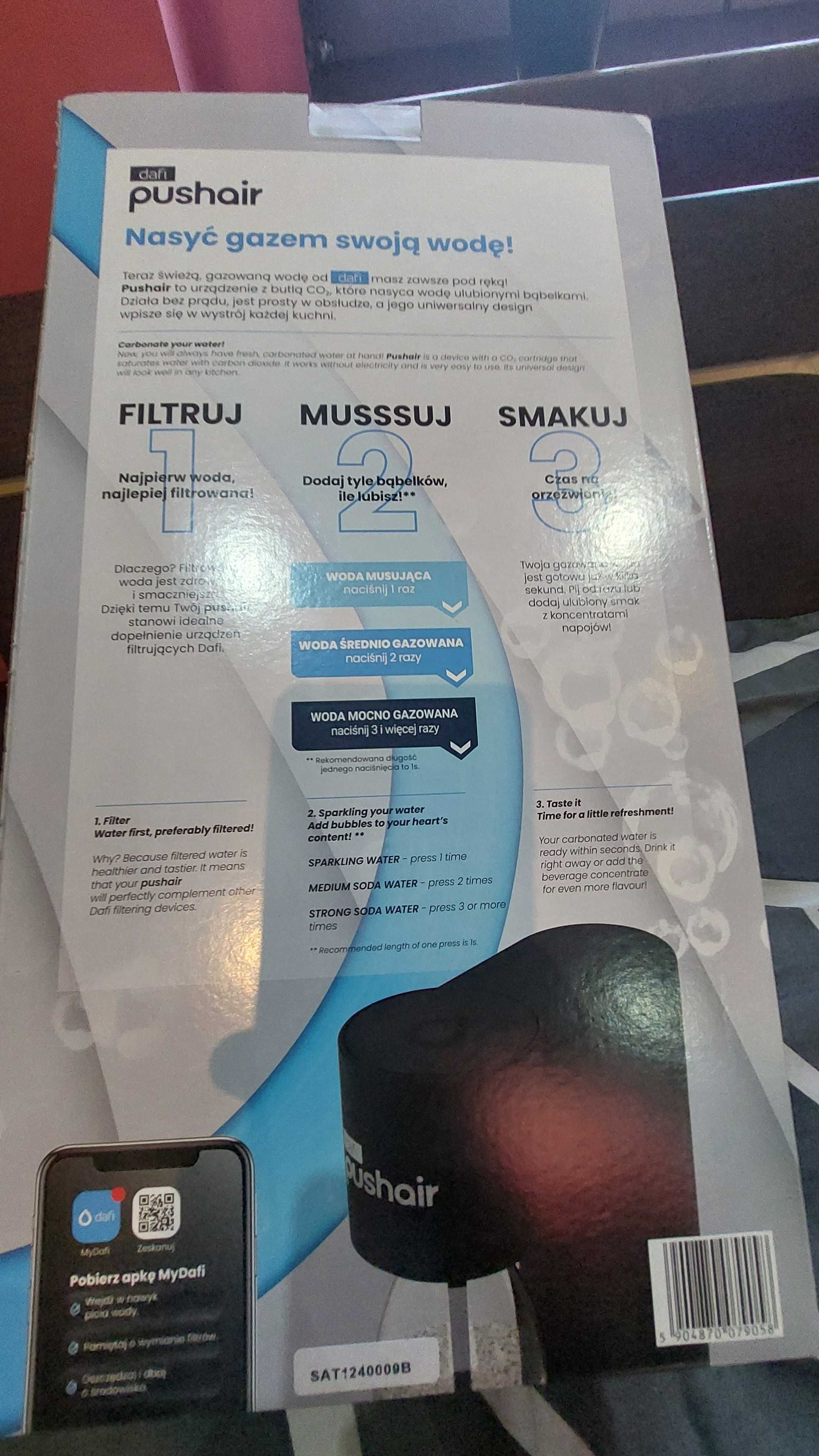 Saturator Dafi nowy,komplet