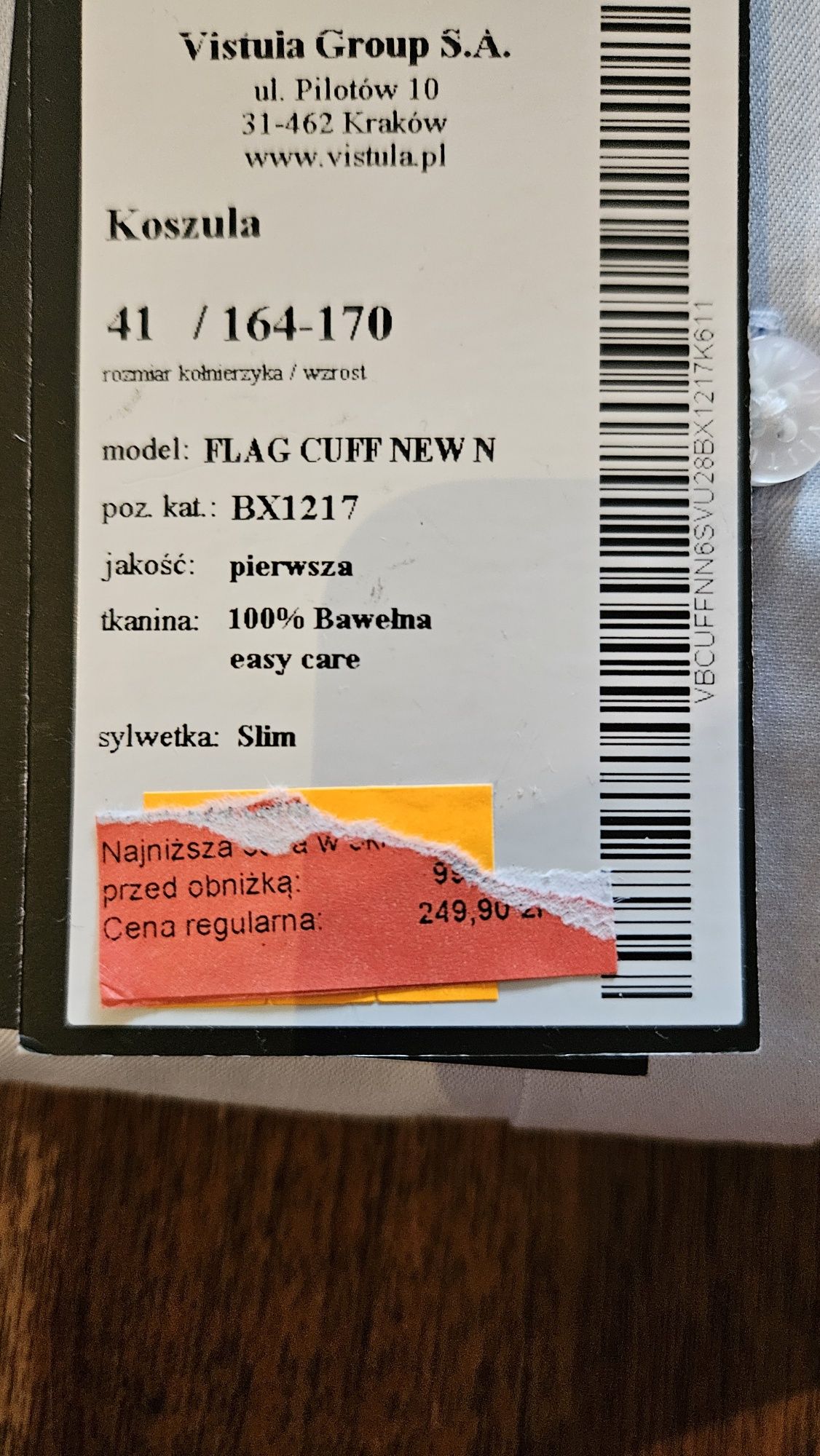 Koszula Błękitna Vistula Nowa 42