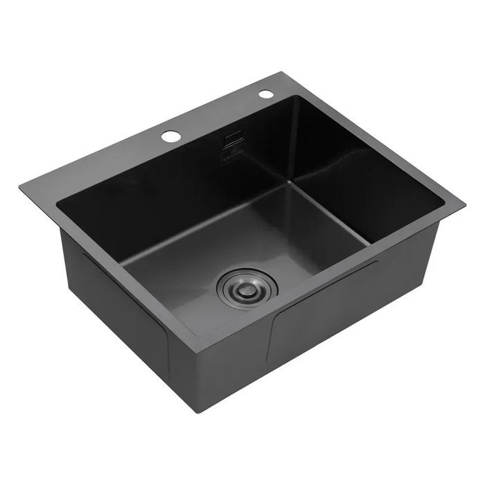 Мийка для кухні Kroner KRP Schwarze 60+дозатор 0.5л50HM PVD 3/1 мм+доз