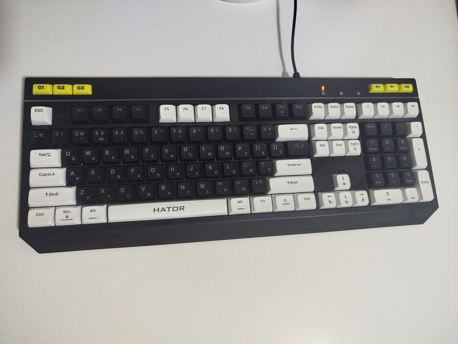 Клавіатура HATOR Icefall USB Black/White