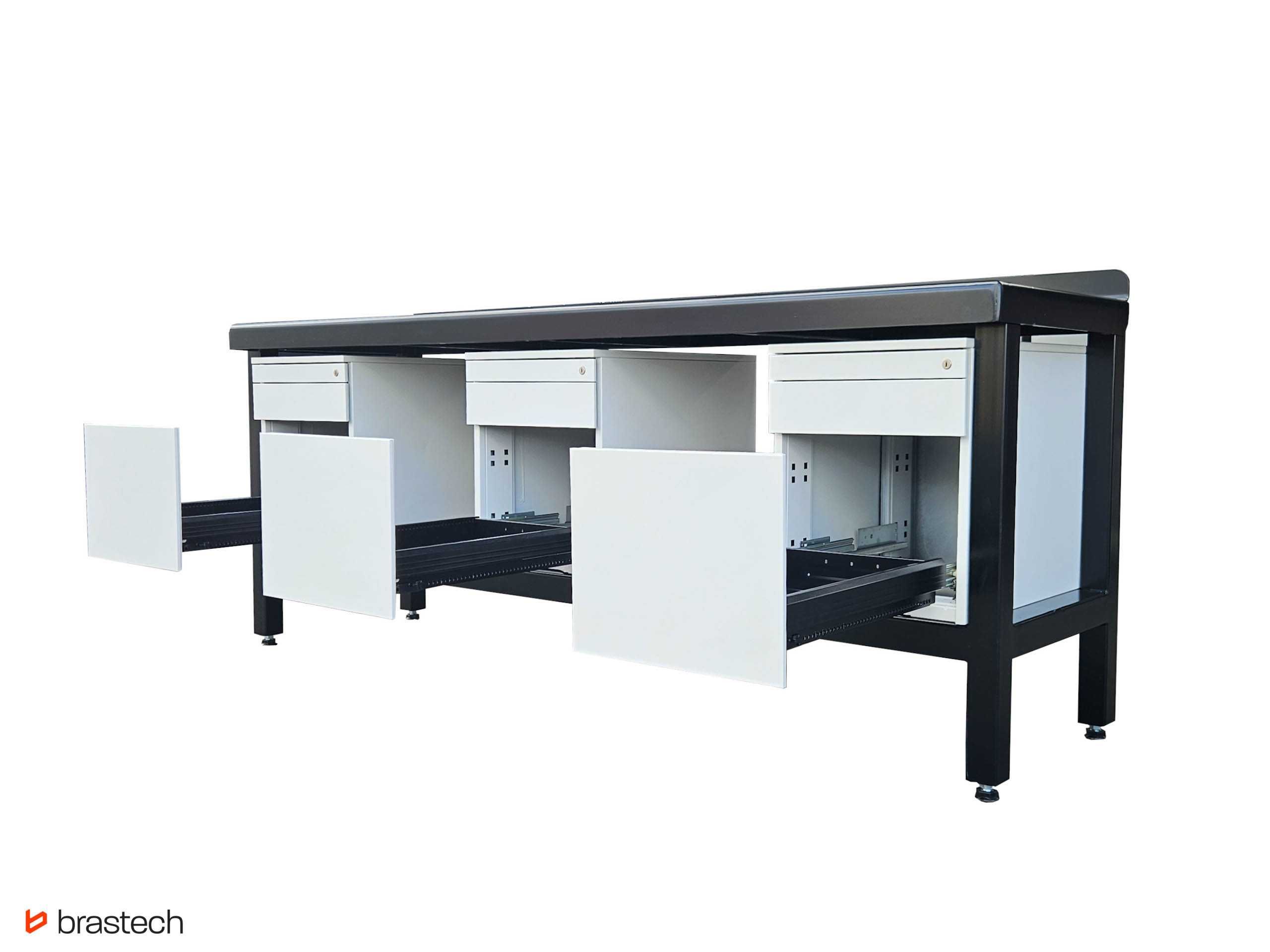 Stół warsztatowy 90 x 232 x 61,5 cm Blat stalowy 5 mm, waga 220 kg