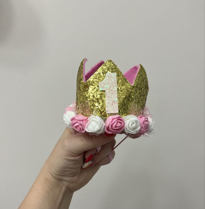 Набір на рочок, корона, пінетки, напис