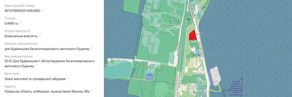 Продаж земельної ділянки під будівництво багатоквартирного ЖК