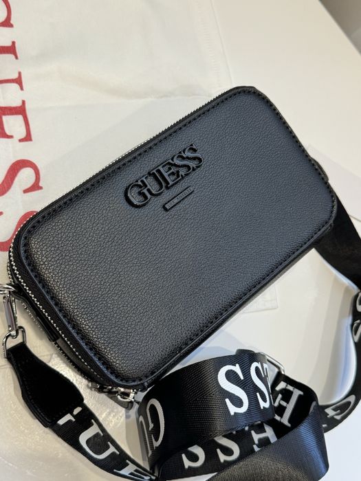 Сумочка крос-боді Guess (сумка гесс гес) чорна біла