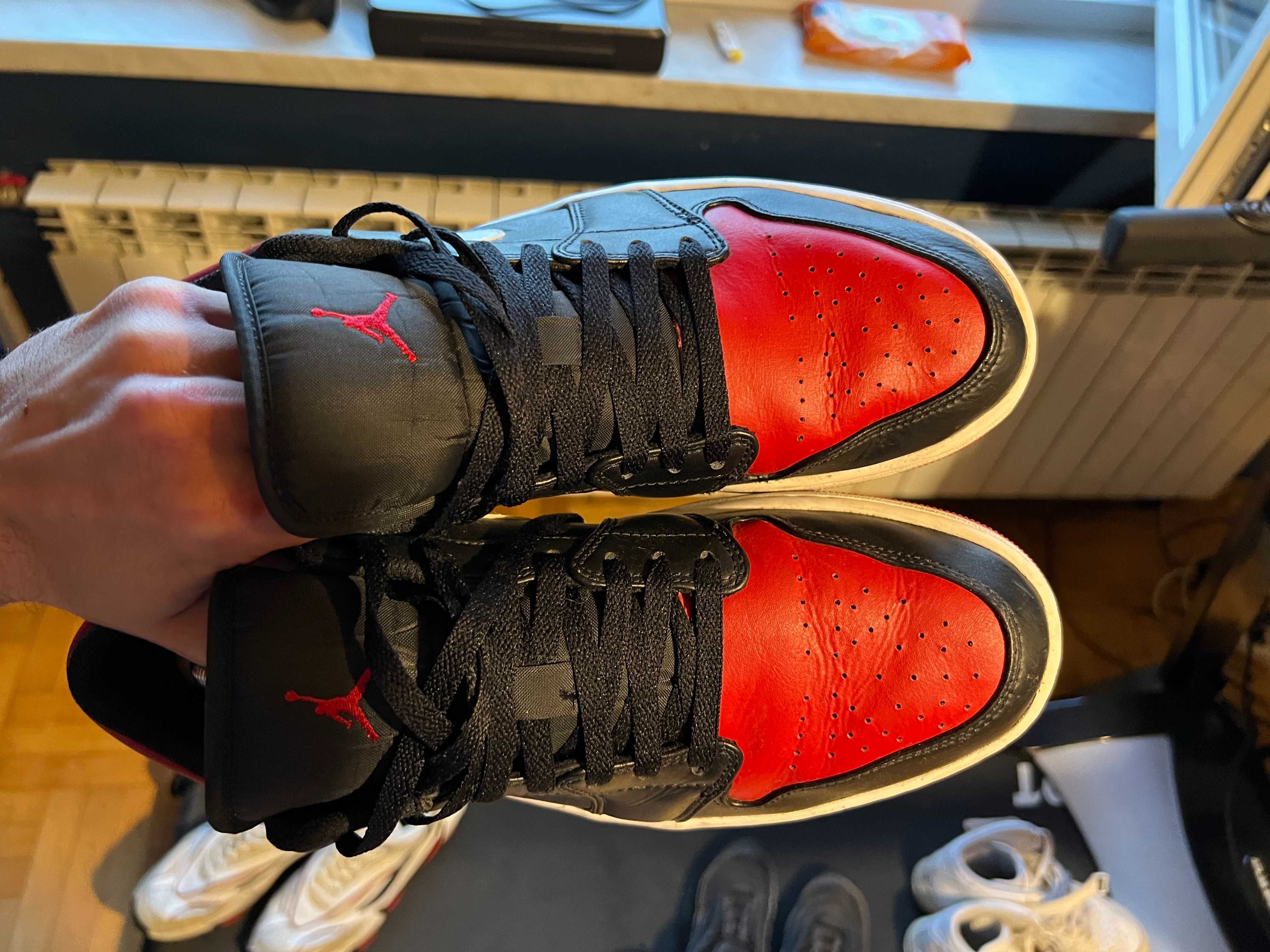 Buty Nike Jordan 1 LOW 44,5 (czarne/czerwone)