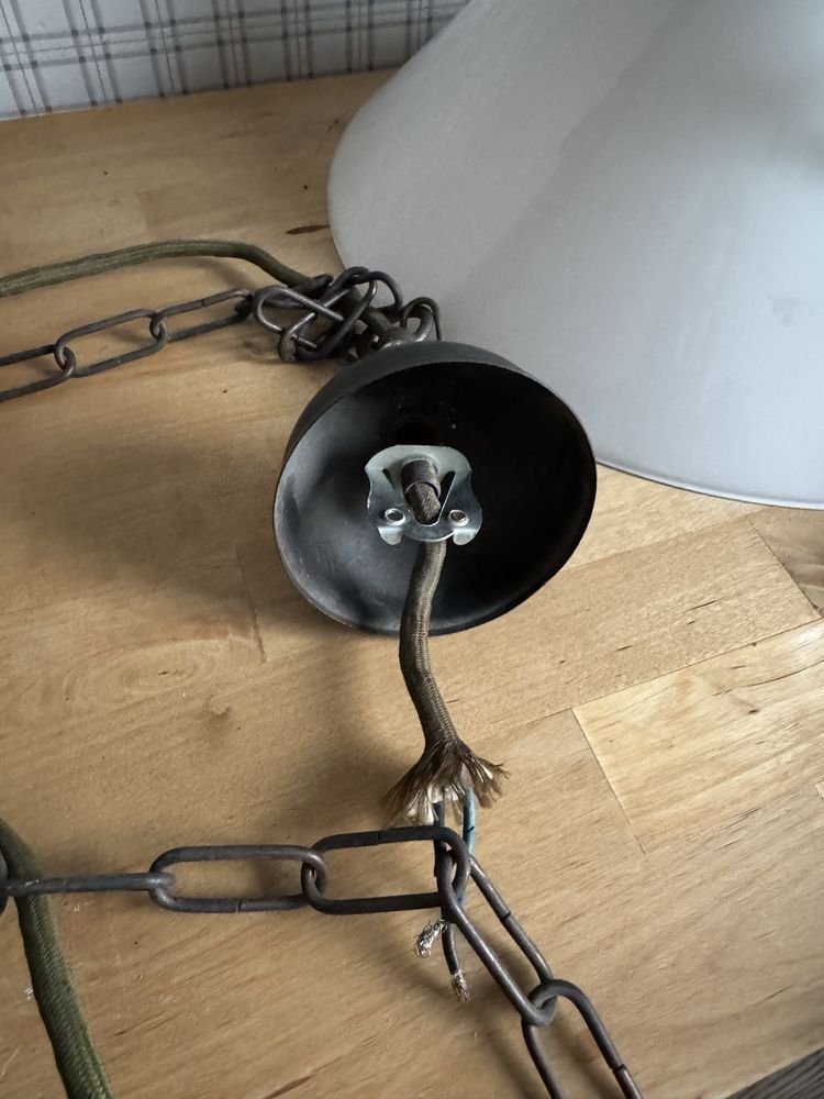 Przecena Stara secesyjna lampa nad stół brąz