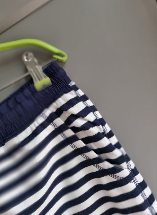 Nowa spódnica mini sportowa Reserved 38 M paski biało-granatowa styl m