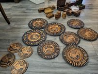 Talerzyki, patery miedziane ozdobne, metaloplastyka