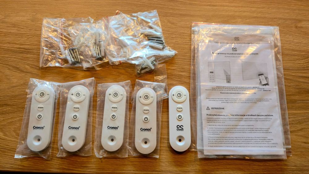 Grzejniki 5szt panel promiennik podczerwieni Cronos