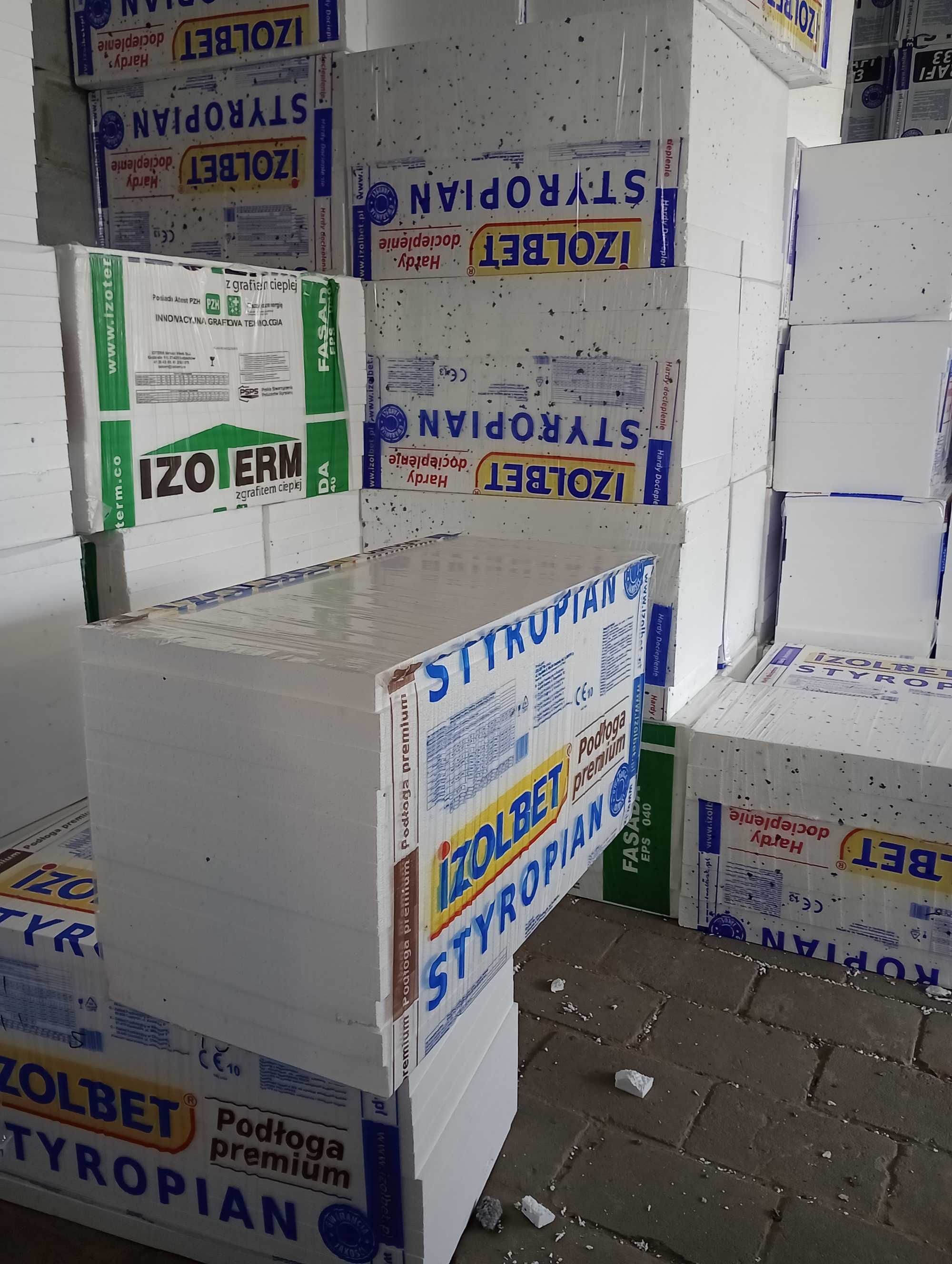 Styropian Izolbet Podłoga Premium 5 cm EPS 80 kPa 0,038 W/(mK) 6 m2