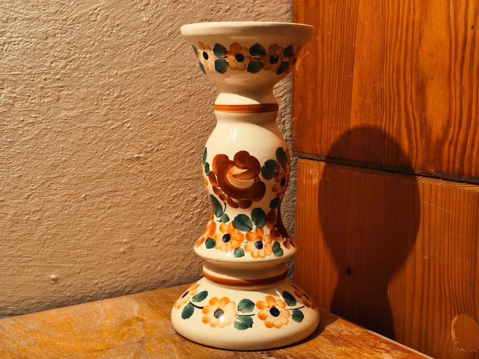 Duży świecznik ZF Włocławek Fajans PRL