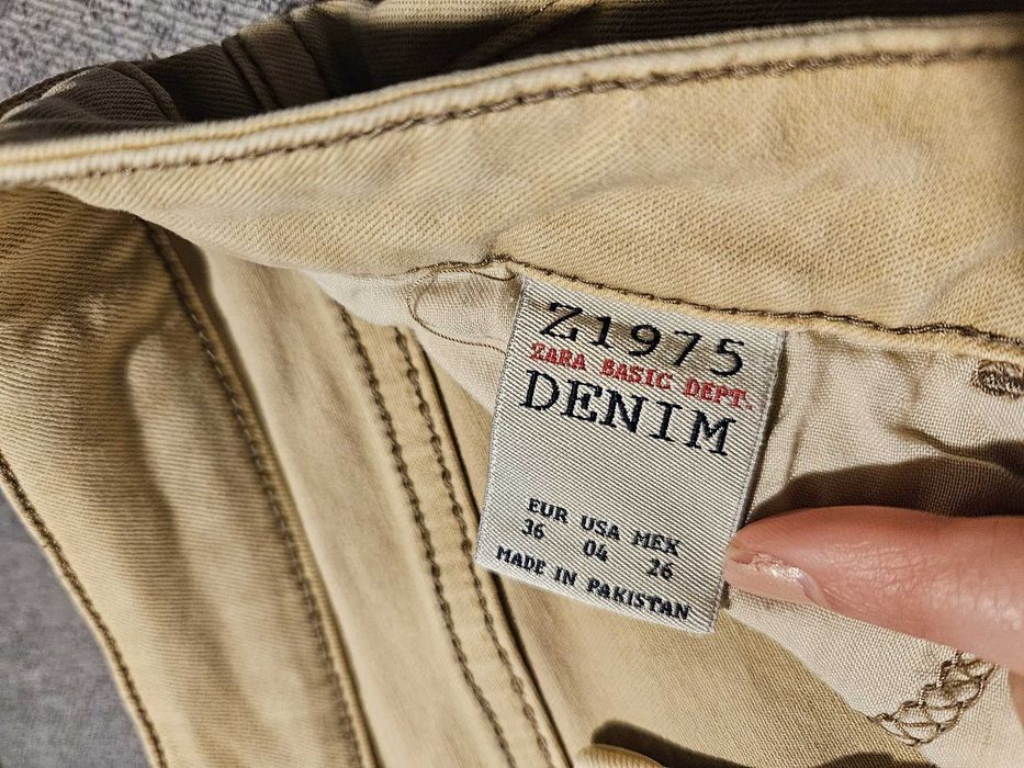 Calças da Zara, Basic Denim, 36/S, amarelo torrado, muito confortáveis