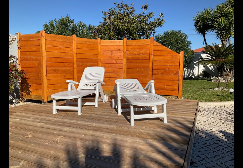 2 espreguiçadeiras para jardim ou piscina