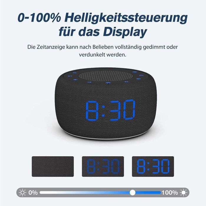 DOUMOSH Głośnik Bluetooth budzik z radiem FM NOWY