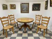Стіл круглий дубовий стол стільці стулья 1706