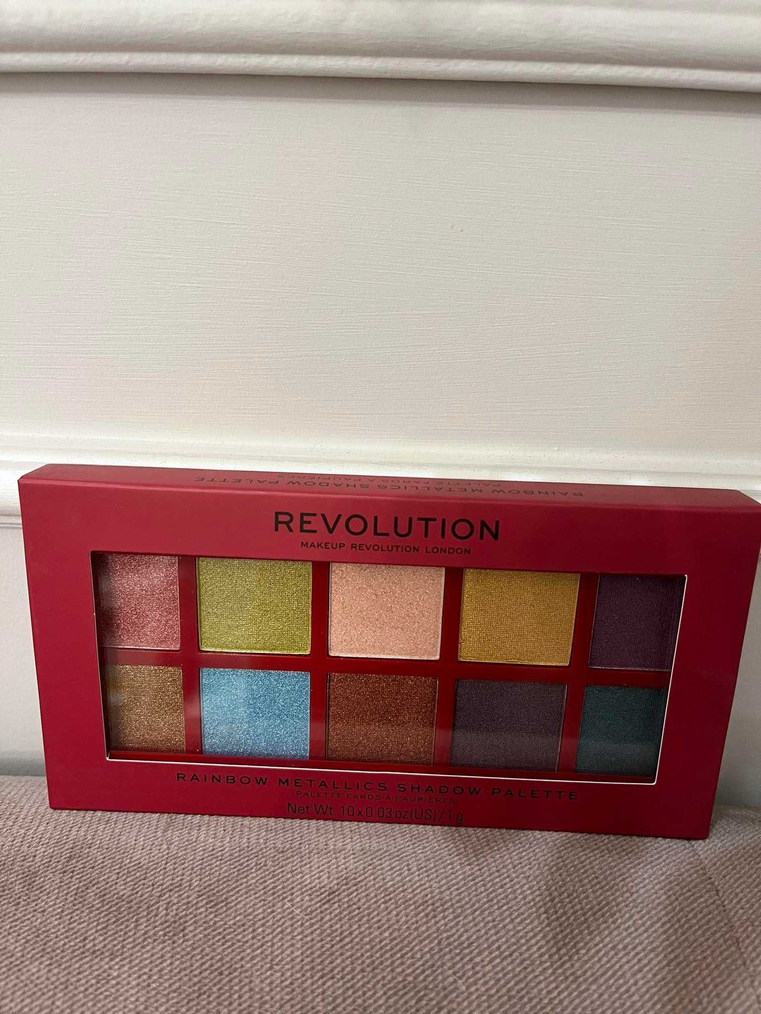 Makeup Revolution Rainbow Metallics Shadow - Paleta cieni metalicznych