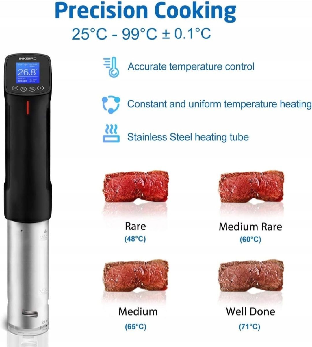 INKBIRD WIFI SOUS VIDE 1000W Cyrkulator termiczny