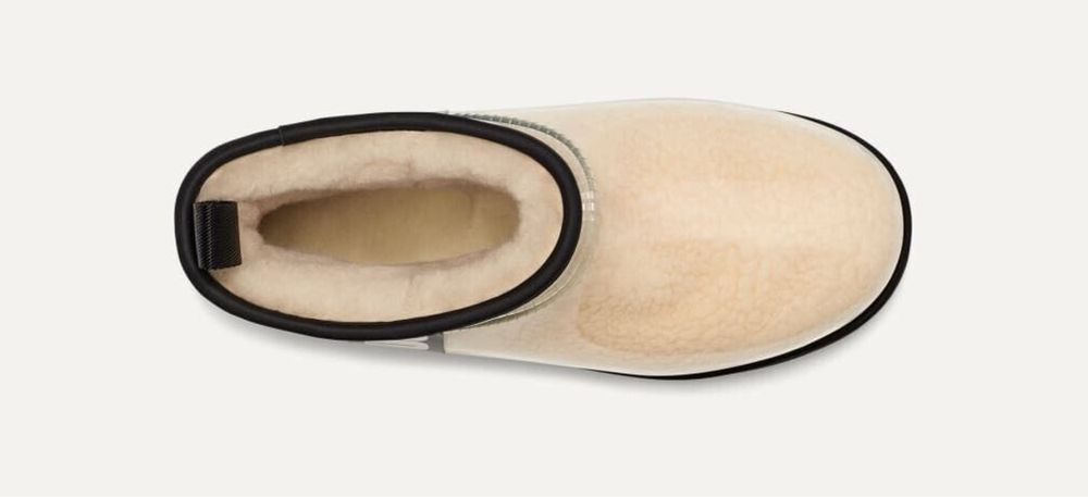 UGG clear mini beige уггі прозорі силіконові бежеві молочні