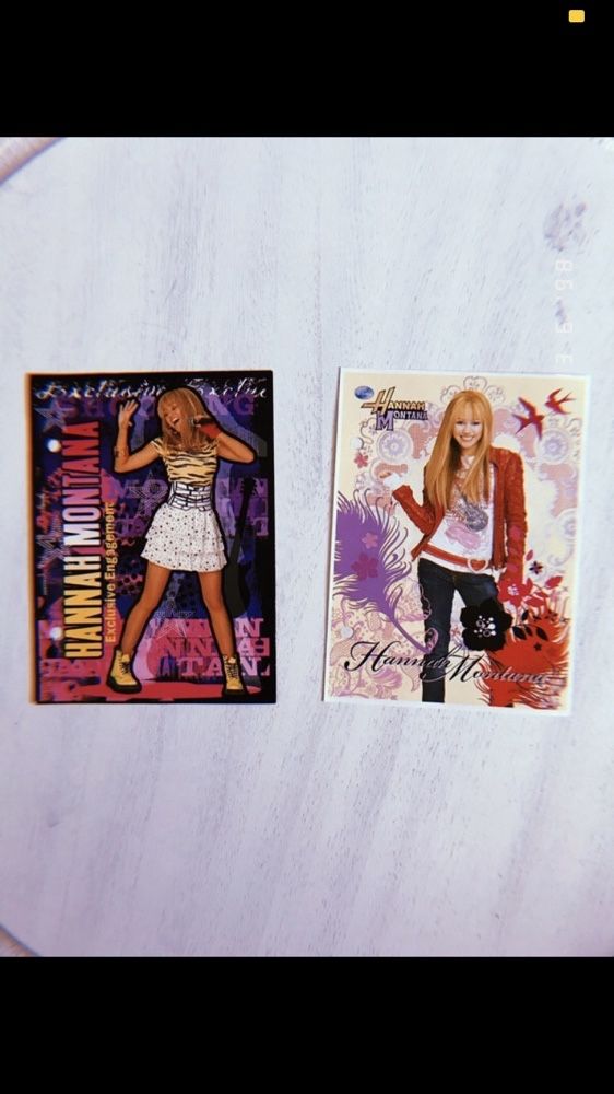 Karteczki do kolekcjonowania vintage retro hannah montana