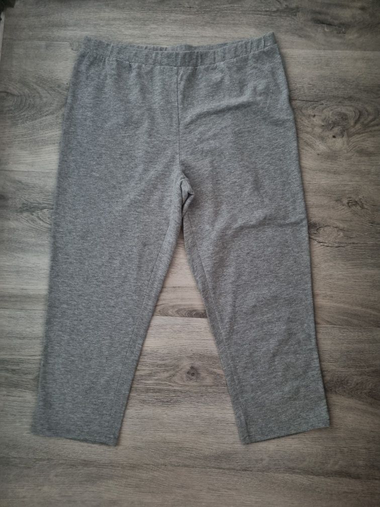 Legginsy 3/4 bawełniane szare S x 2 szt