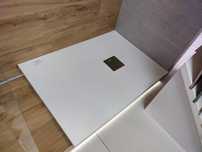 Brodzik ceramiczny, płaski, biały 70x100 wraz z syfonem, nowy