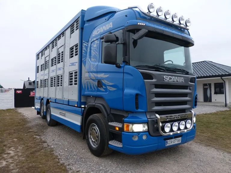 Scania R420 DO ŻYWCA / ZWIERZĄT / BYDŁA TRZODY CHLEWNEJ/ 3 POKŁADY / WAGA EL. / EURO 5 / OŚ SKRĘTNA /  klima , webasto , blokada mostu, full led