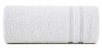 Ręcznik 50x90 biały zdobiony stebnowaną bordiurą