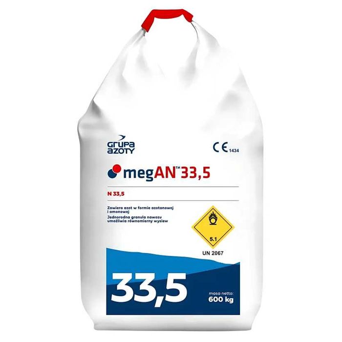 Saletra amonowa megAN 33.5 % N  gruba granulacja worek 600 kg BB