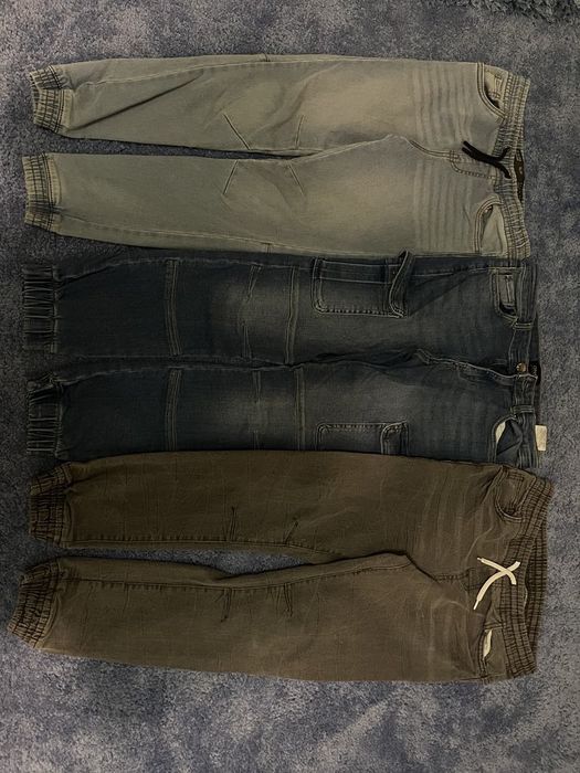 Spodnie komplet jeansy z boku kieszenie