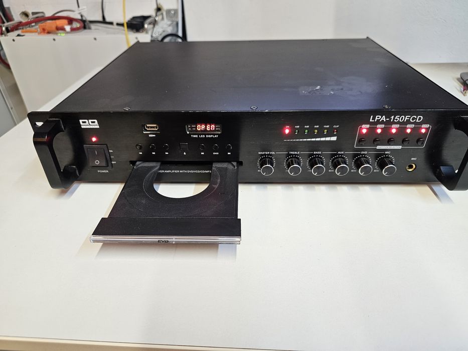 Підсилювач трансляційний QQ LPA 150FCD, з DVD/CD, на 5 каналів