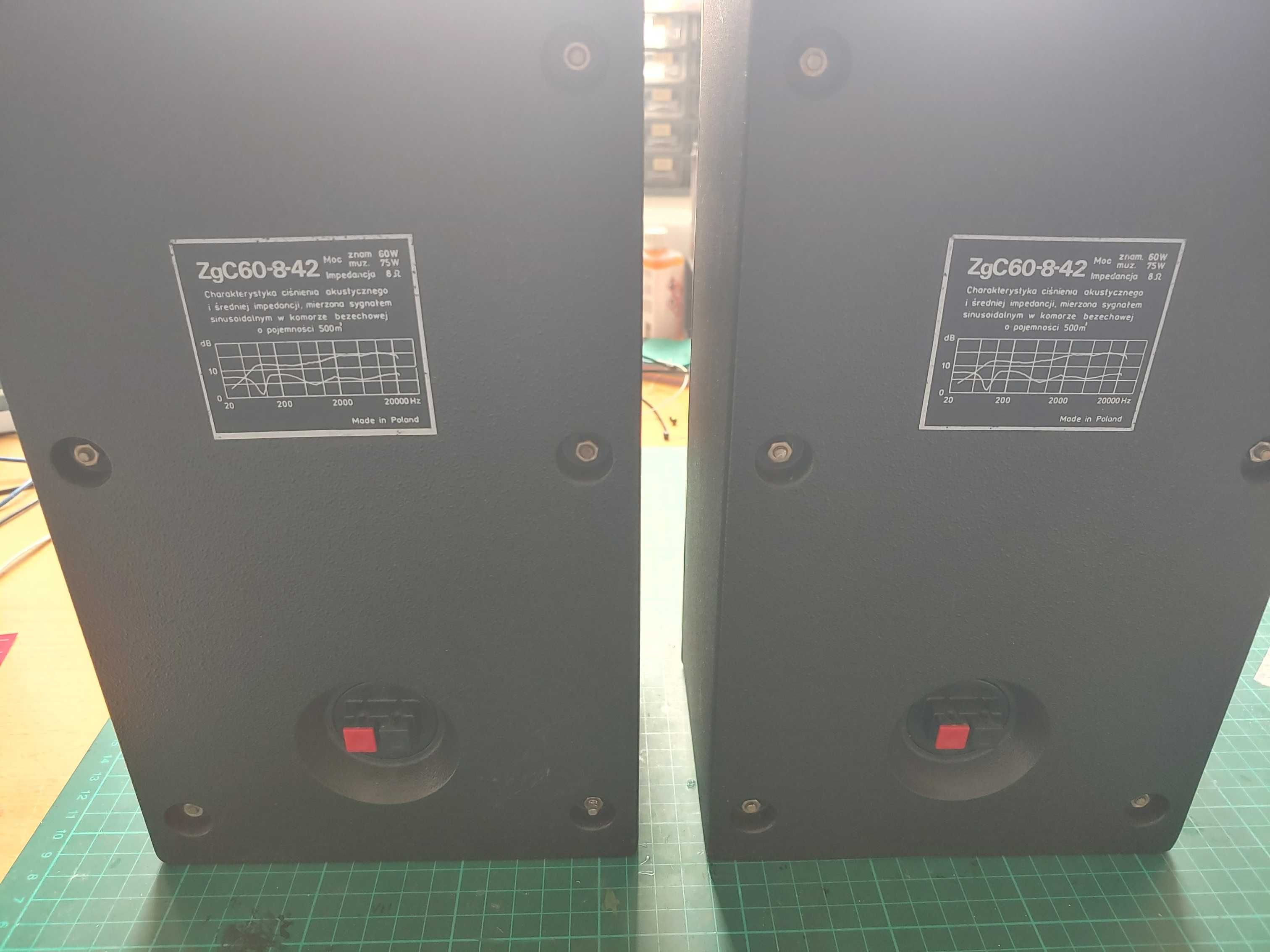 Kolumny głośnikowe ZgC60-8-42 po regeneracji UNITRA Mini60