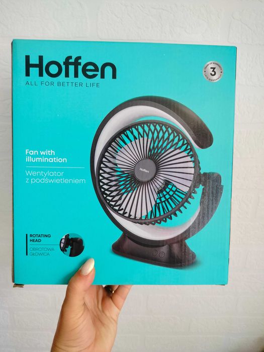 Wentylator Hoffen bezprzewodowy z podświetleniem