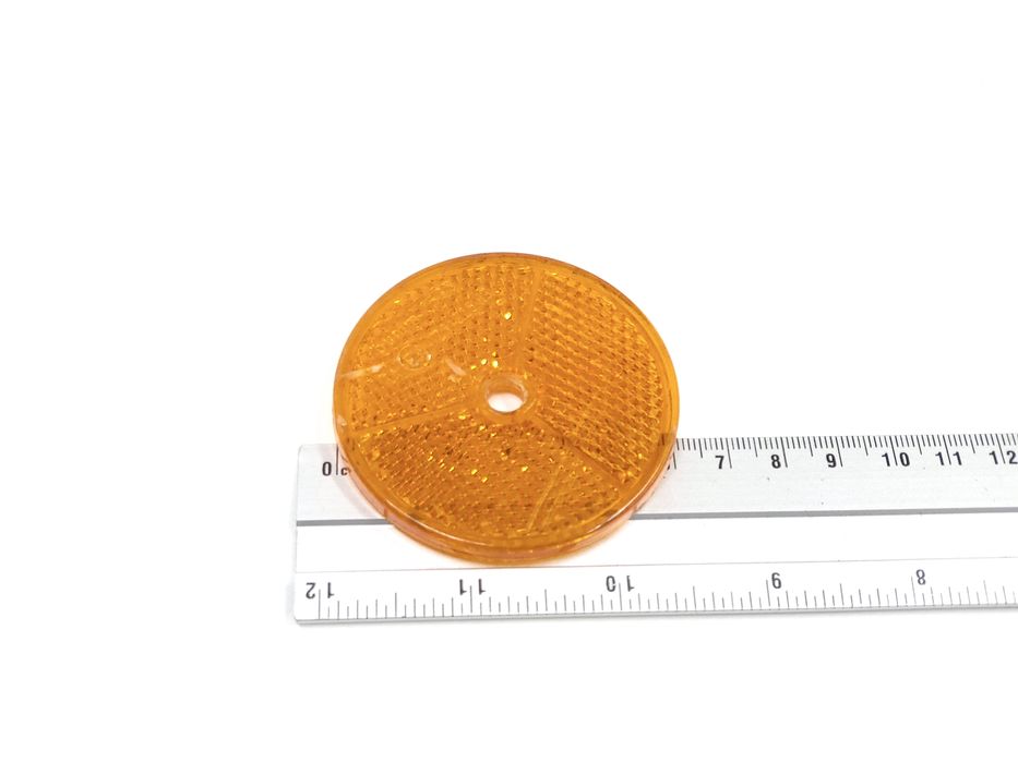 Odblask pomarańczowy przykręcany marki Bumm 533 okrągły 6 cm