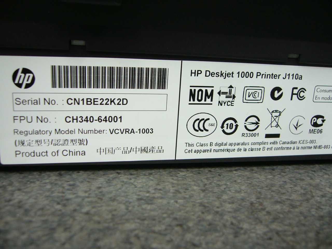 Drukarka HP Deskjet 1000