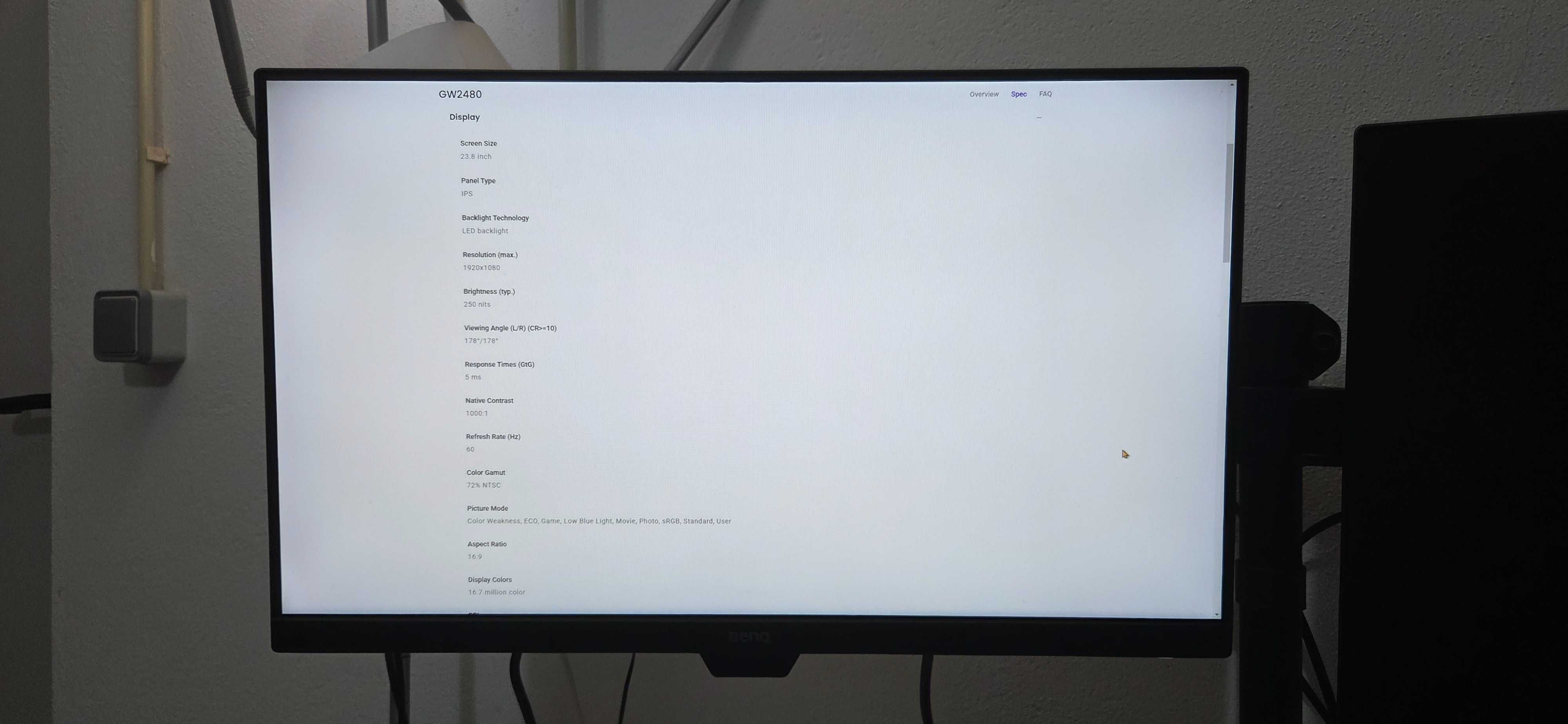 Monitor Benq 24 GW2480 IPS FullHD